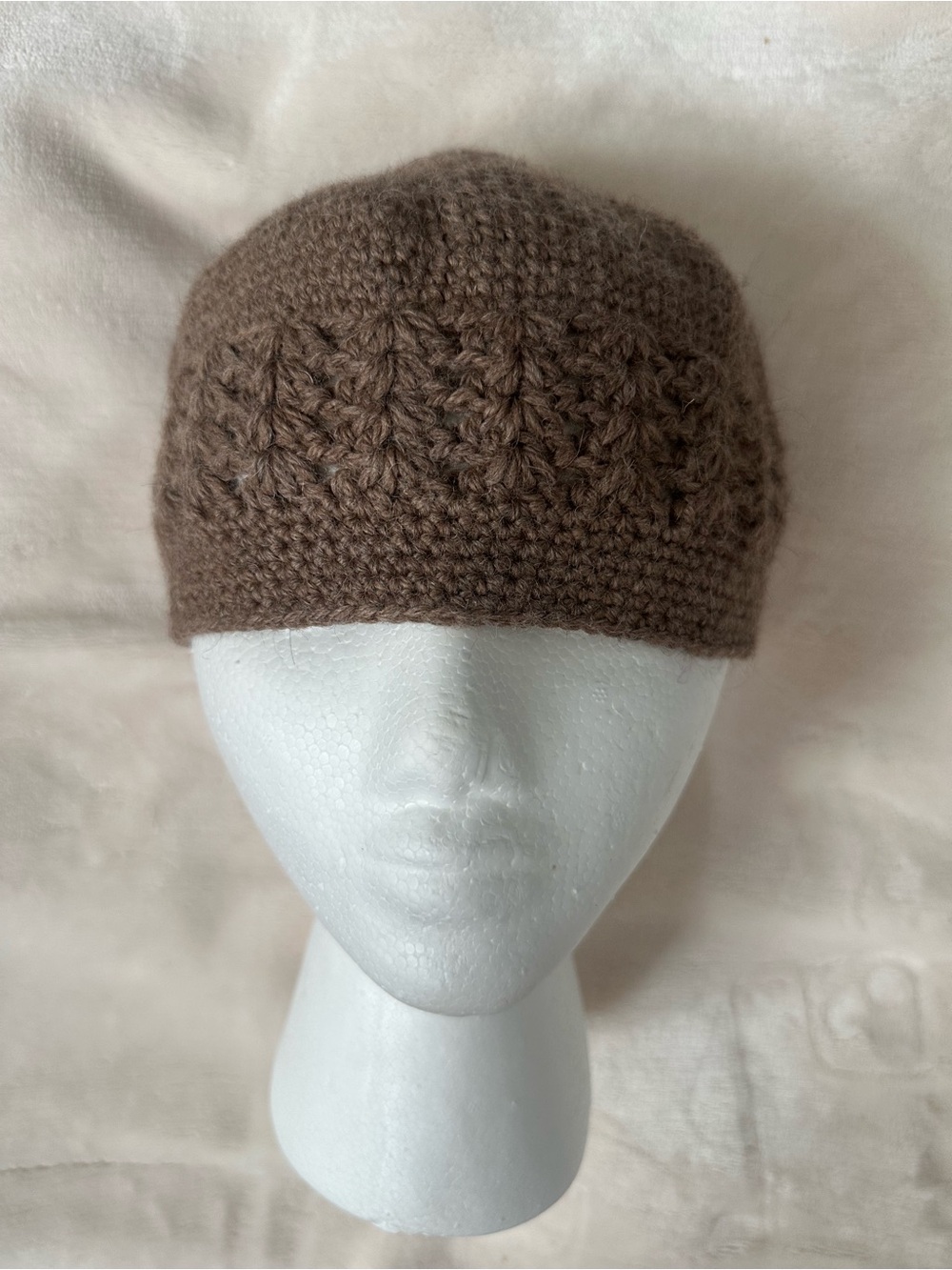 Peruvian Alpaca Handcrafted Brown Crochet Beanie - Women's Knit Winter Hat